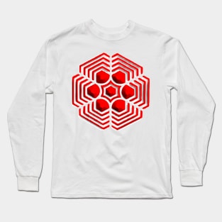 Red Optical Illusion Long Sleeve T-Shirt